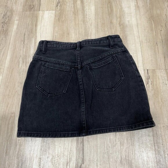John Galt Denim‎ Jean Skirt Black Small Button Fly Mini Juniors Hipster Rocker S - Picture 9 of 9